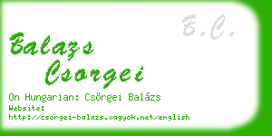 balazs csorgei business card